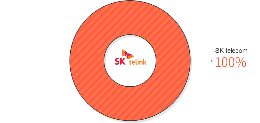 SK텔레콤(주)지분율 100%