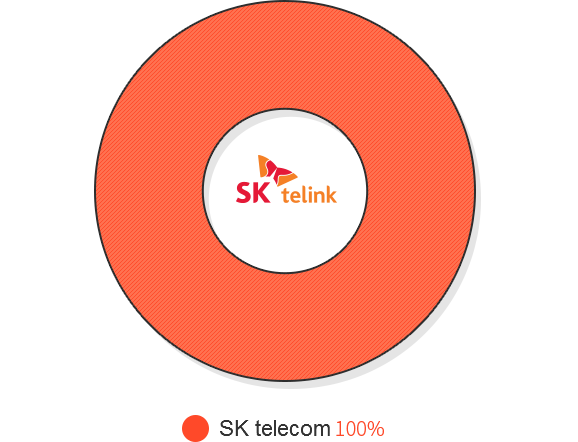 SK텔레콤(주)지분율 100%